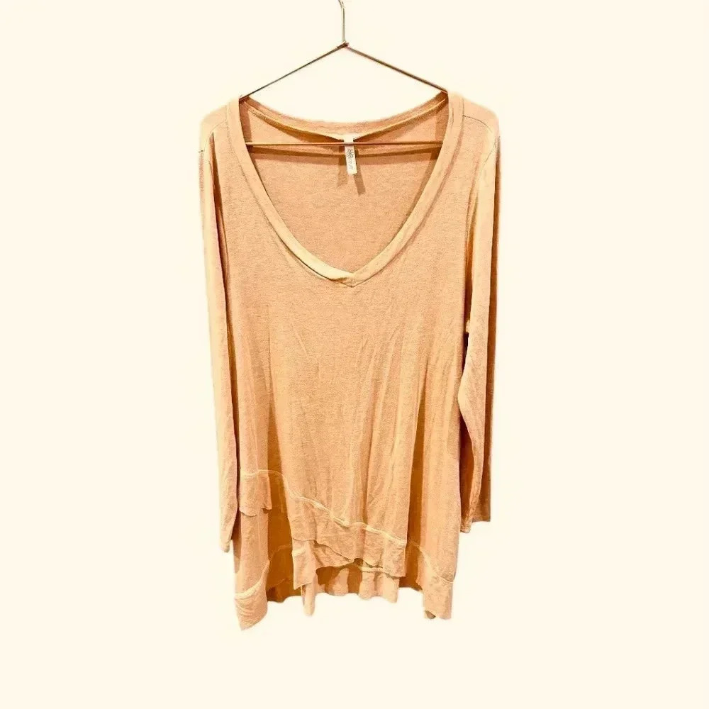 Daisies dusty rose/peach long sleeve size XL